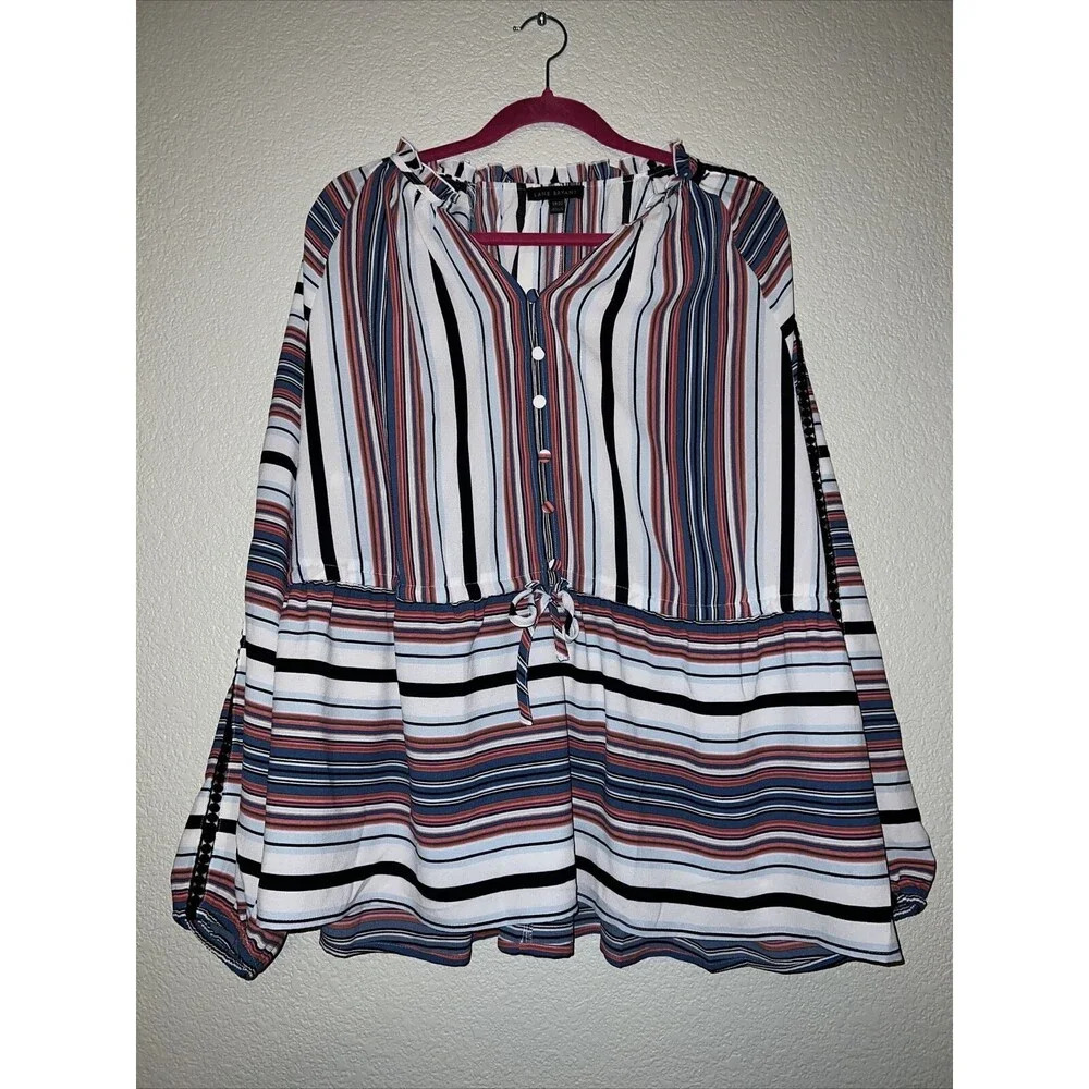 Lane Bryant Multicolor Striped Blouse